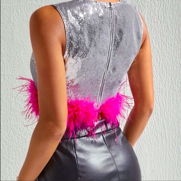 Sequins crop top - Picture 2 of 2